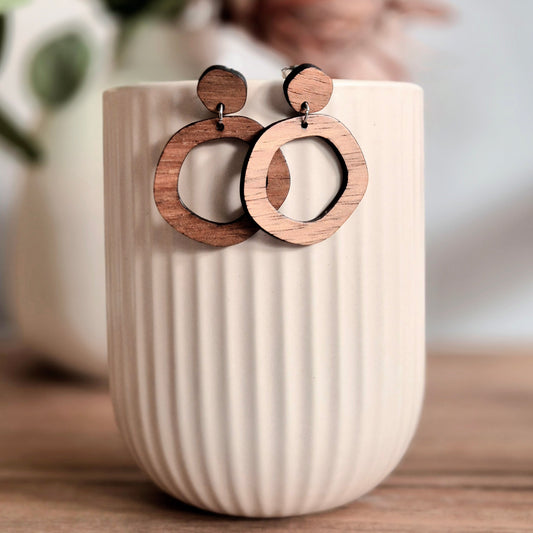 Organic Round Stud Drops