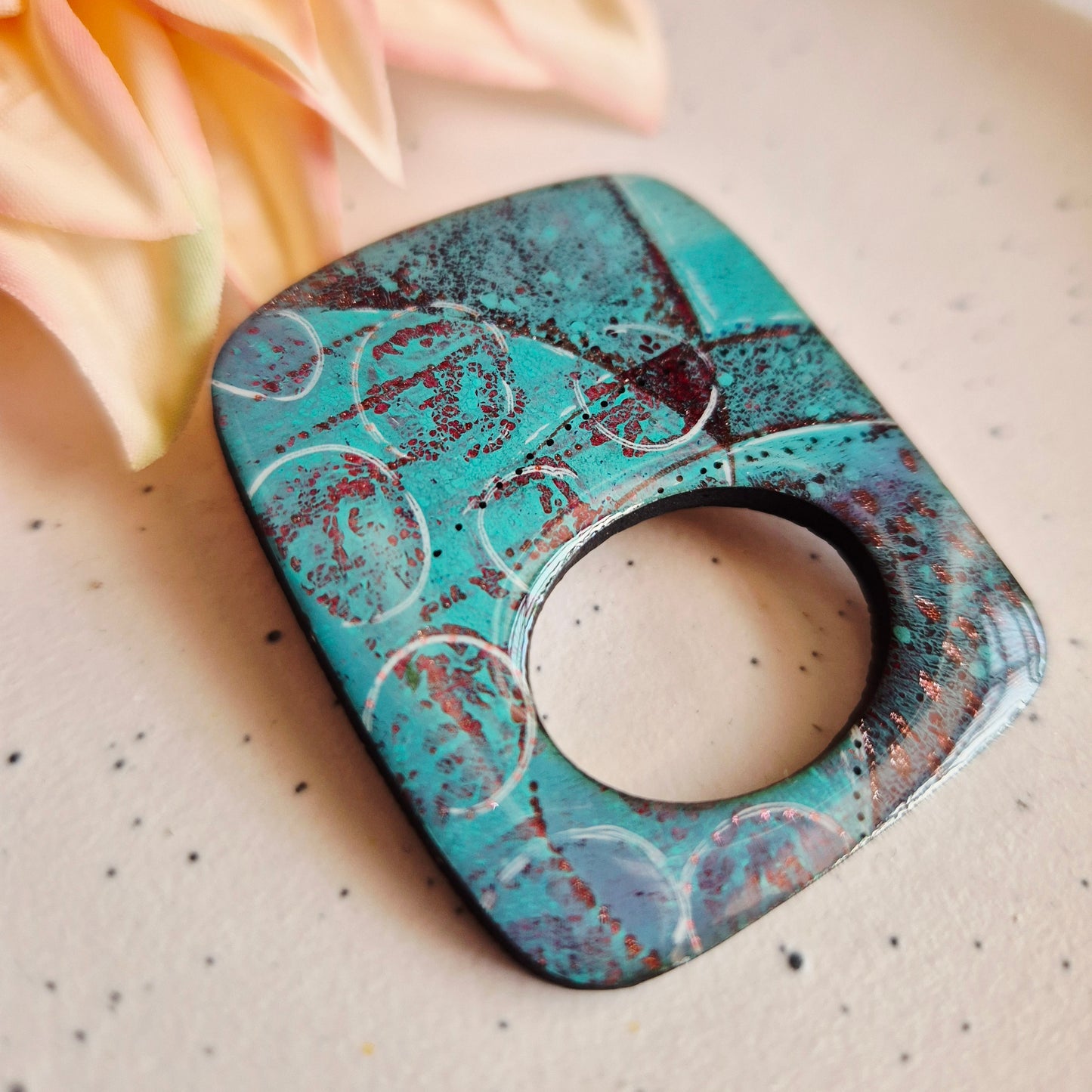 Gel Plate Glasses Brooch Rectangle (various)