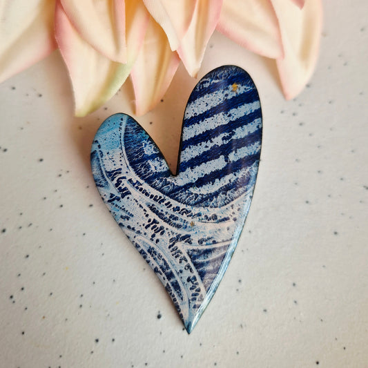 Heart Gel Plate Brooch