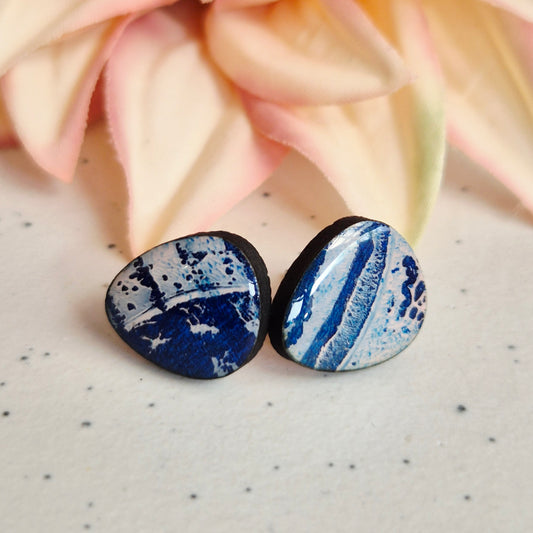 Gel Plate Organic Studs (Blue and pink)