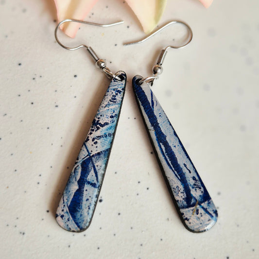 Gel Plate Dangles (Blue and pink)