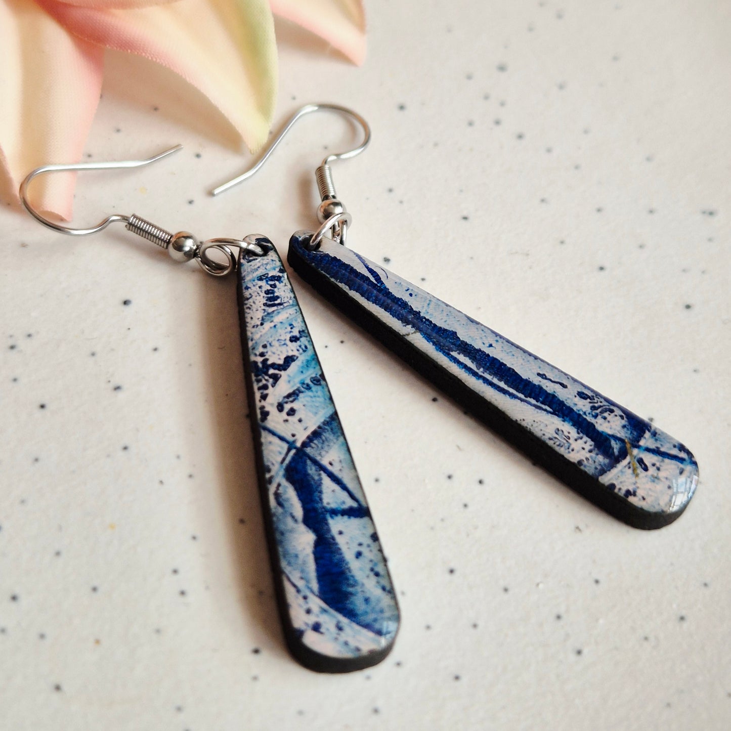 Gel Plate Dangles (Blue and pink)