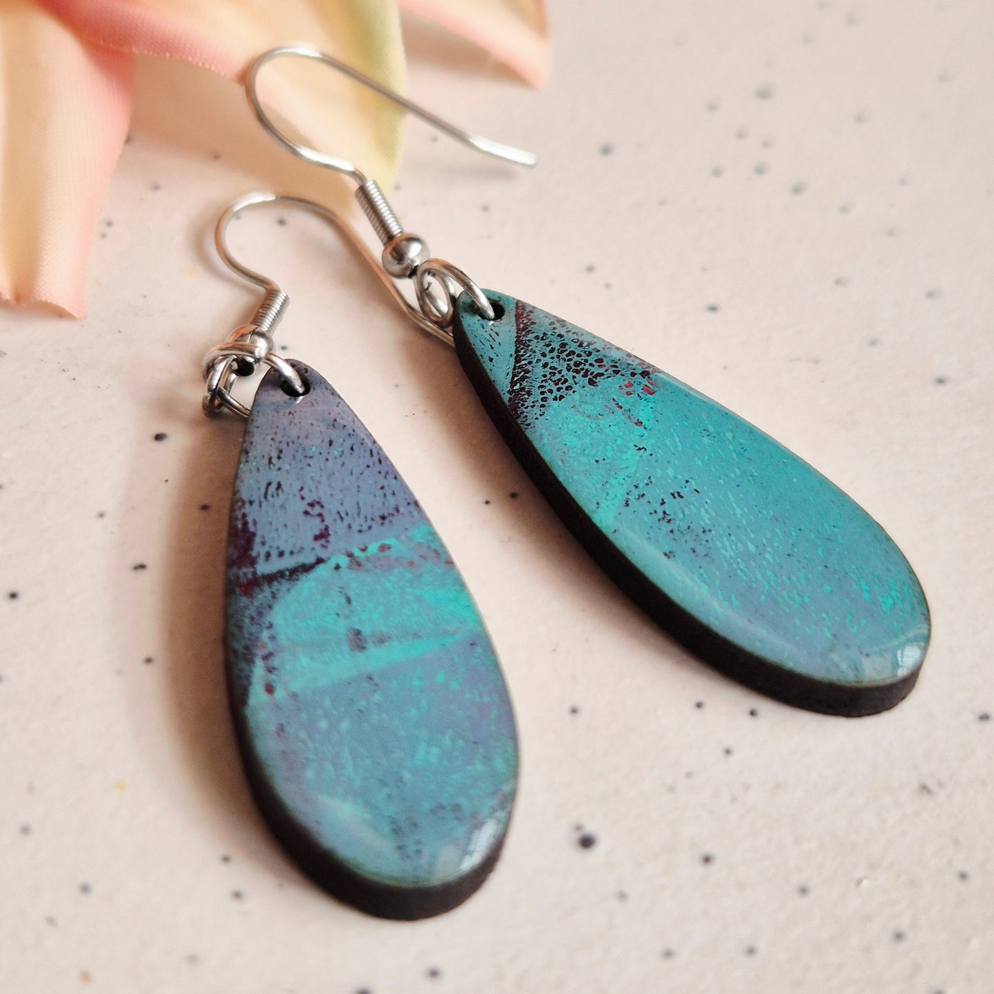 Gel Plate Droplets (Turquoise and purple)