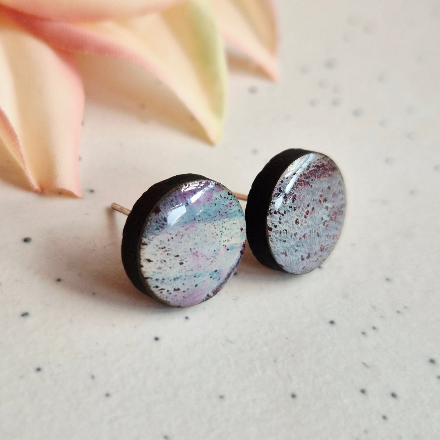 Gel Plate Studs (Turquoise and purple)