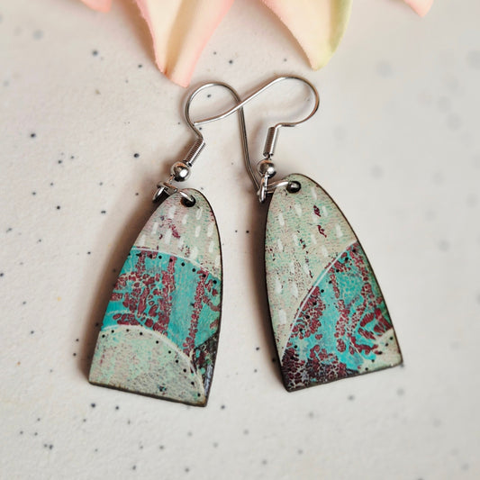 Gel Plate Arch Drops (Turquoise and Purple)