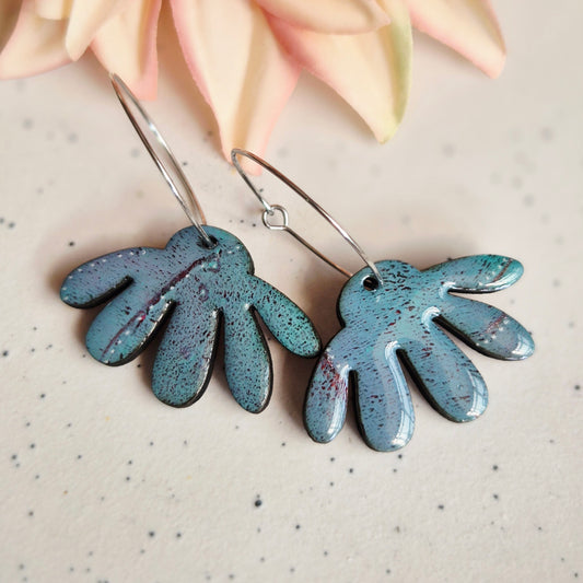 Gel Plate Daisy Hoops