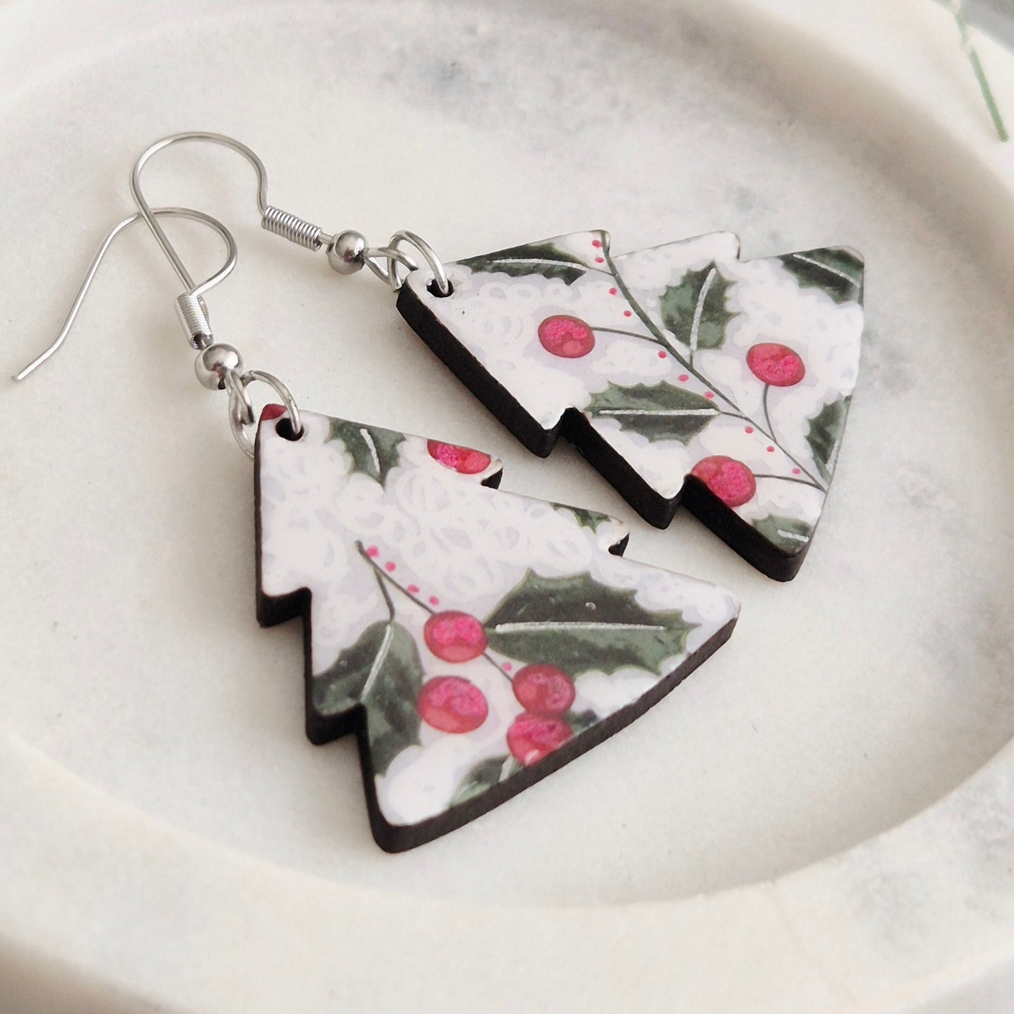 Holly  Christmas Tree Drops