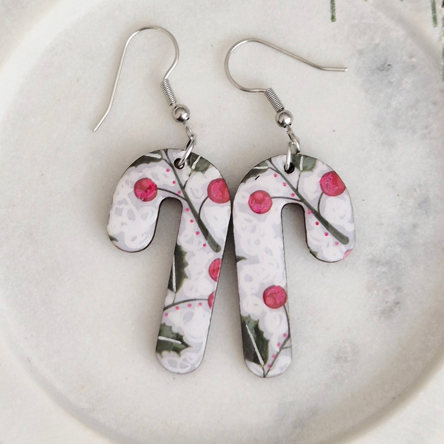 Holly Candy Cane Drops