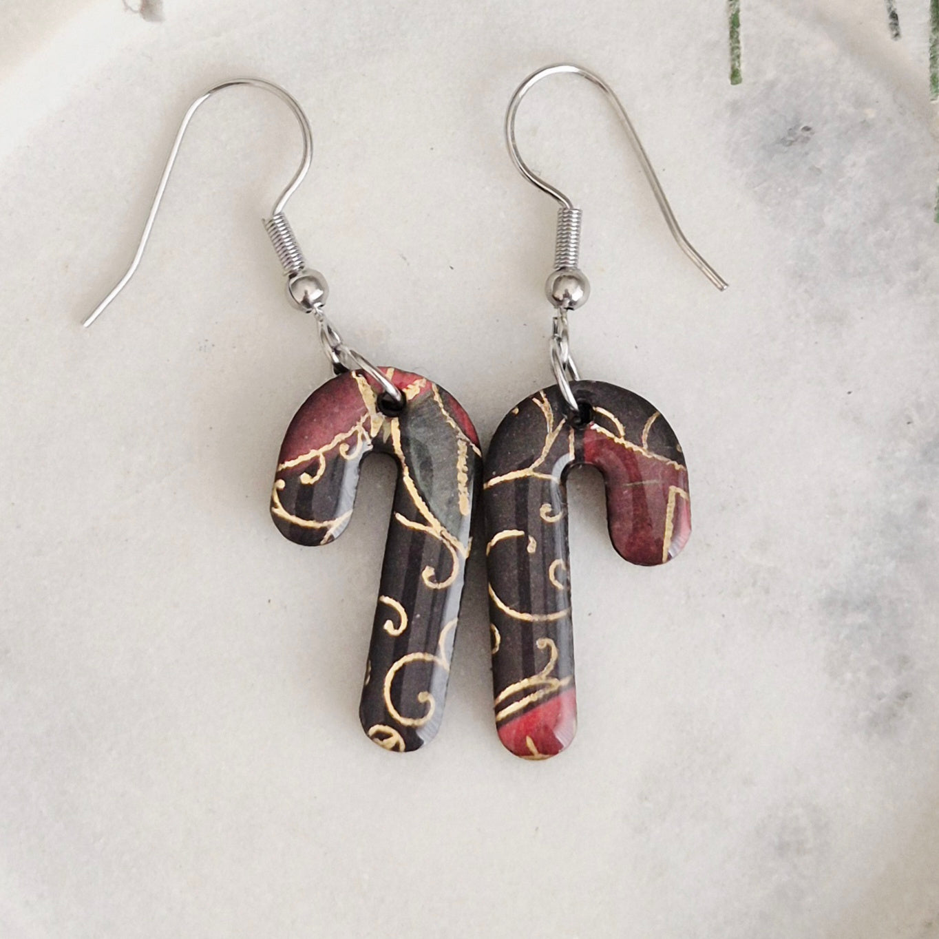 Mini Poinsettia Candy Cane Drops