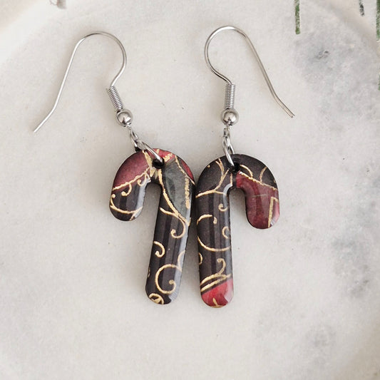 Mini Poinsettia Candy Cane Drops