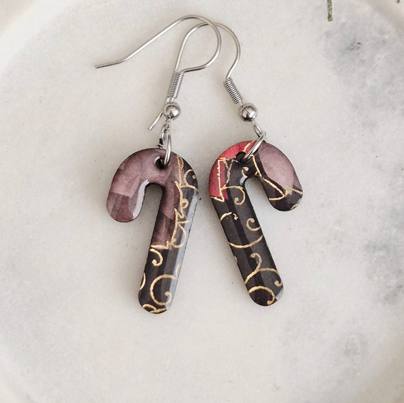 Mini Poinsettia Candy Cane Drops