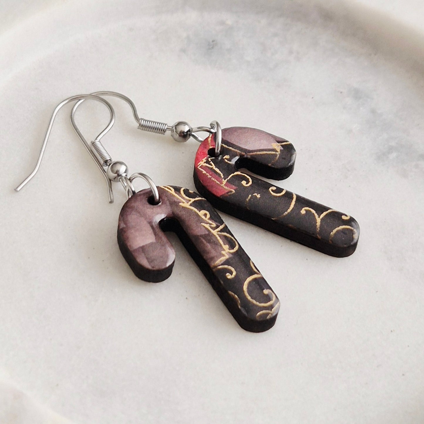 Mini Poinsettia Candy Cane Drops