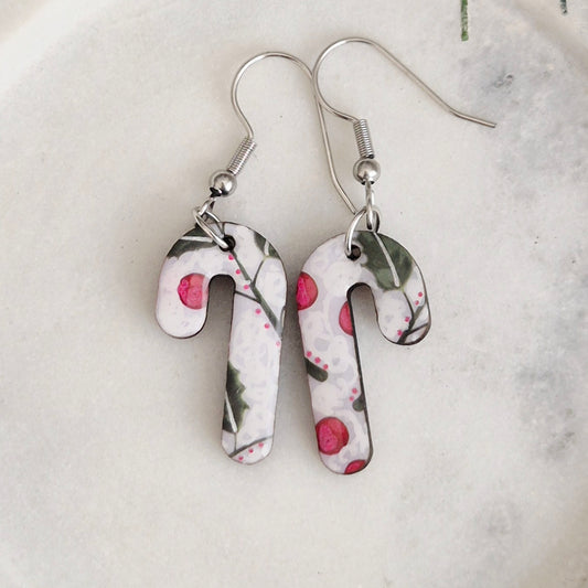 Mini Holly Candy Cane Drops