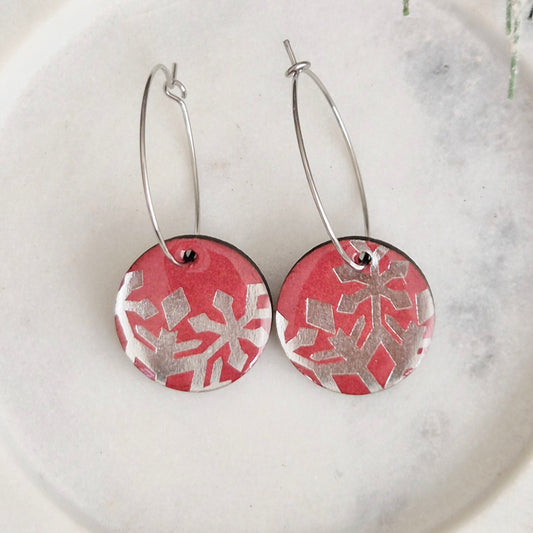 Snowflake Hoops (2 colours)