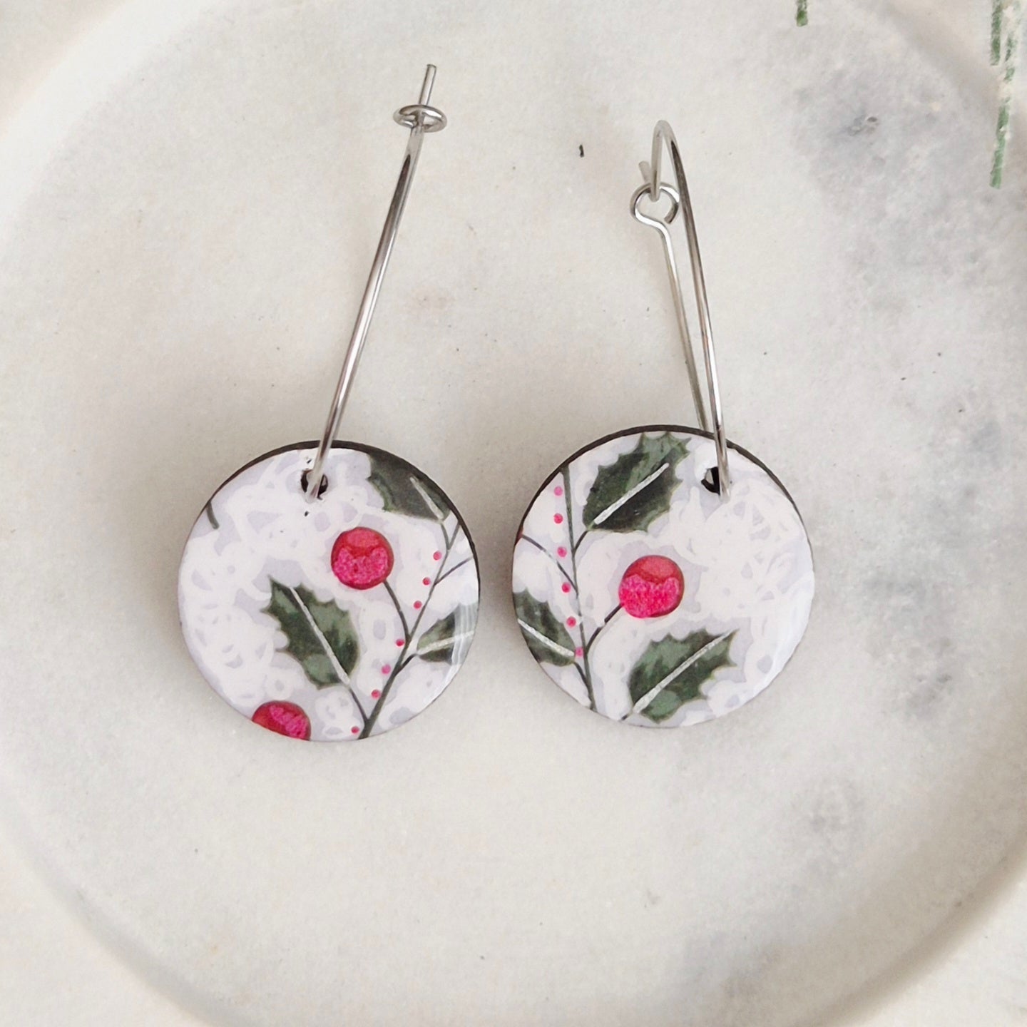 Christmas Holly Hoops