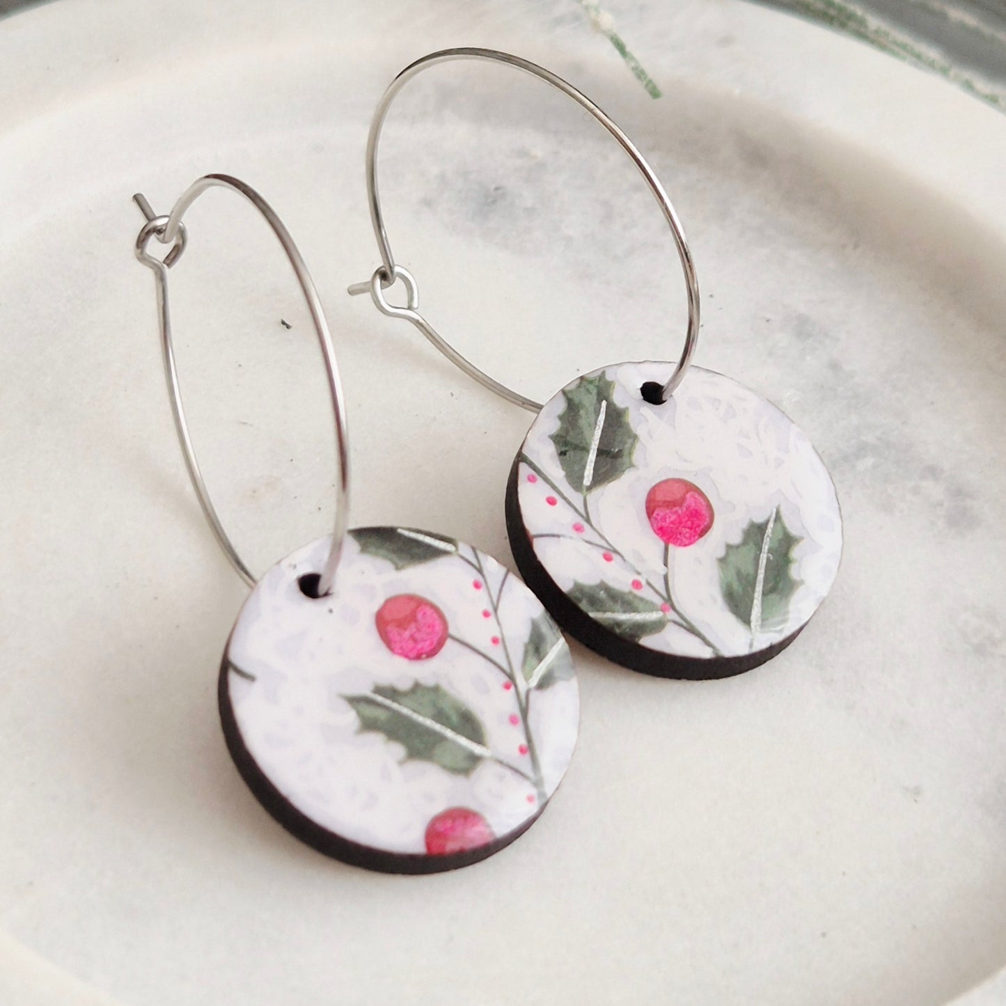 Christmas Holly Hoops