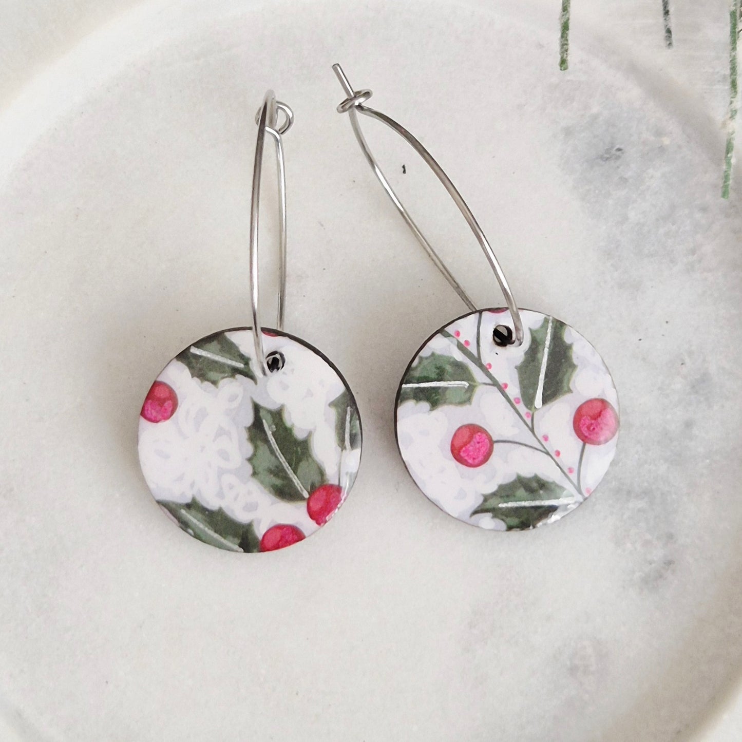 Christmas Holly Hoops