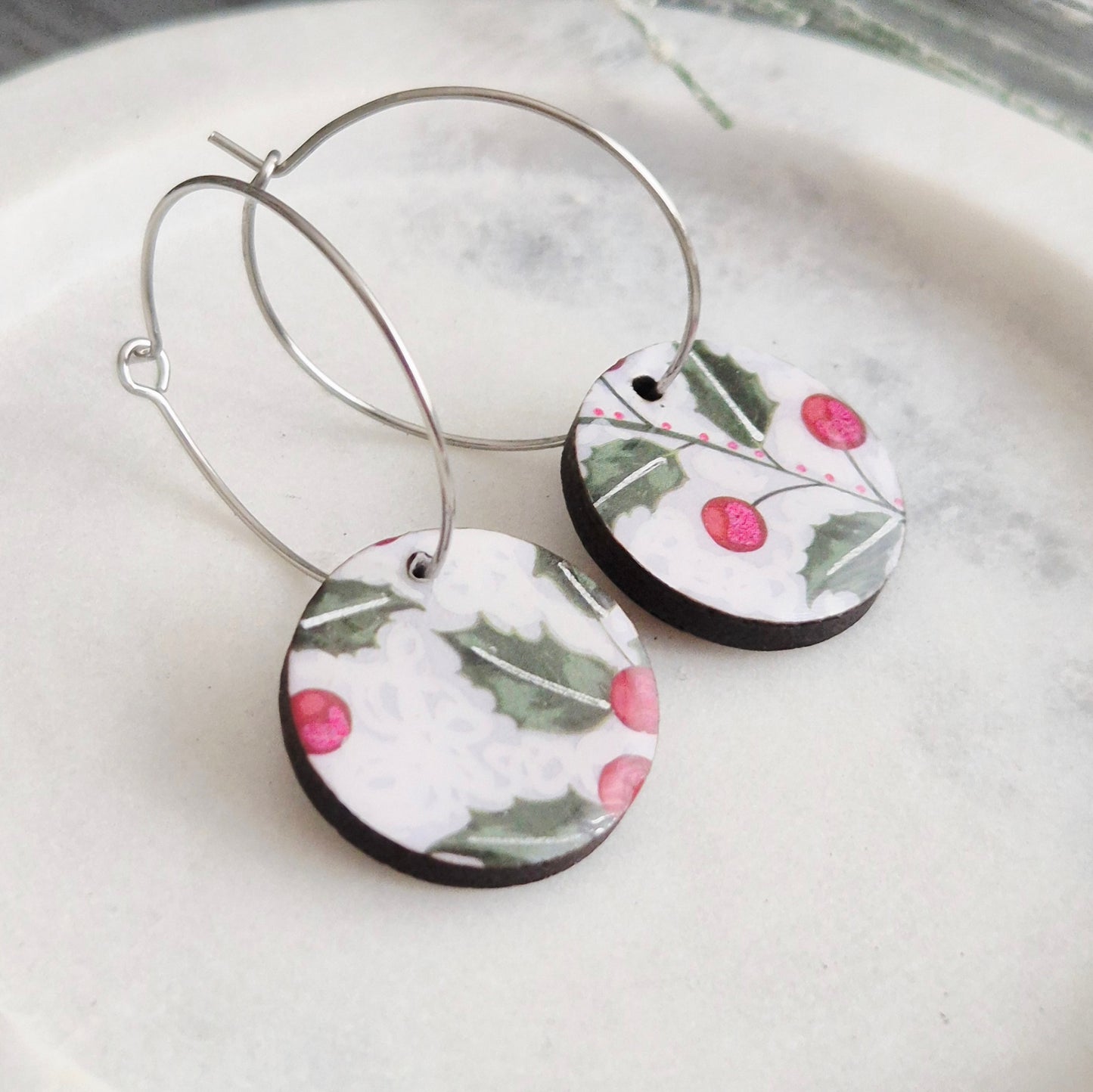 Christmas Holly Hoops