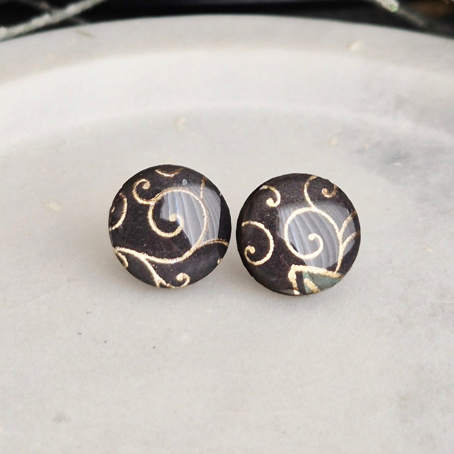 Christmas Swirl Studs