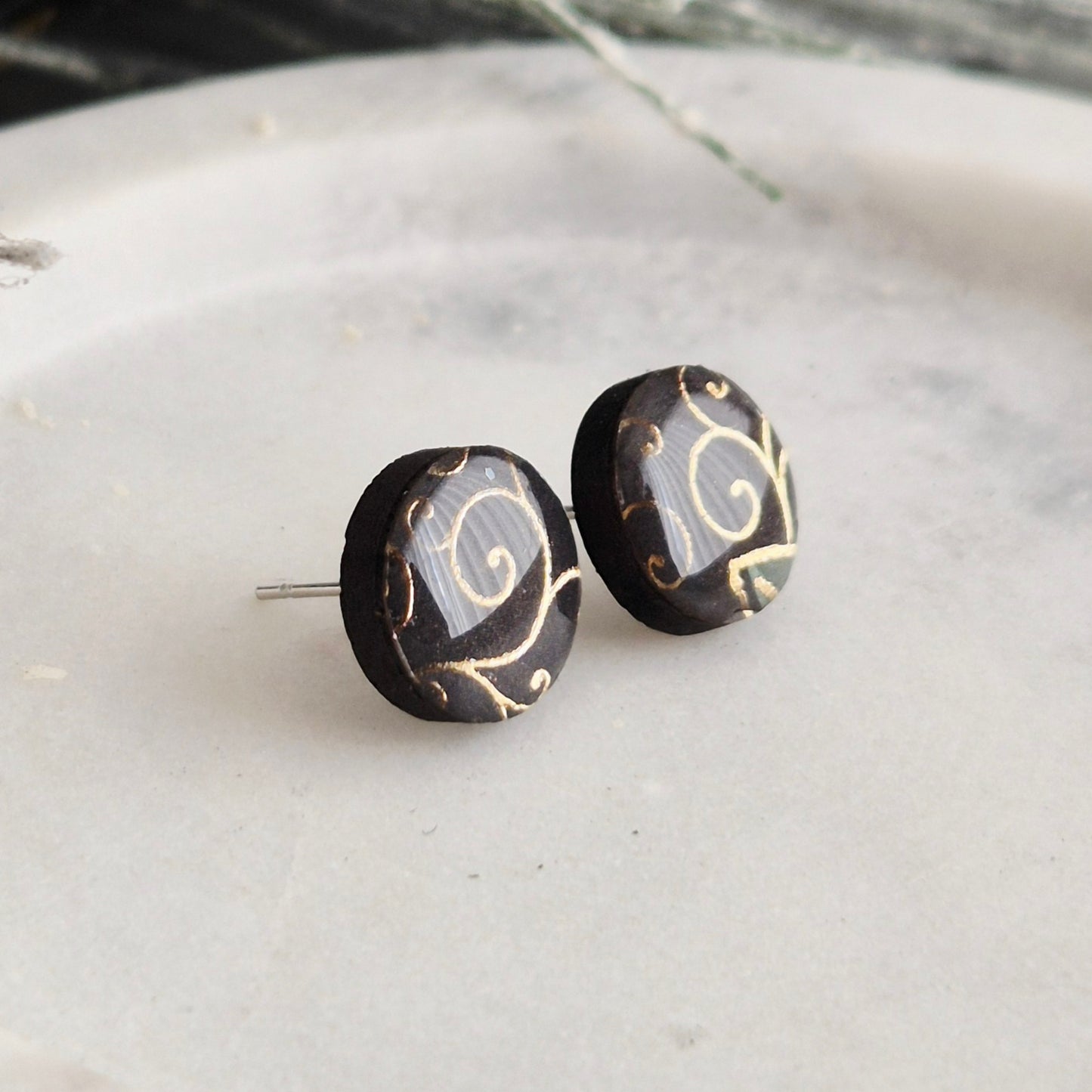 Christmas Swirl Studs