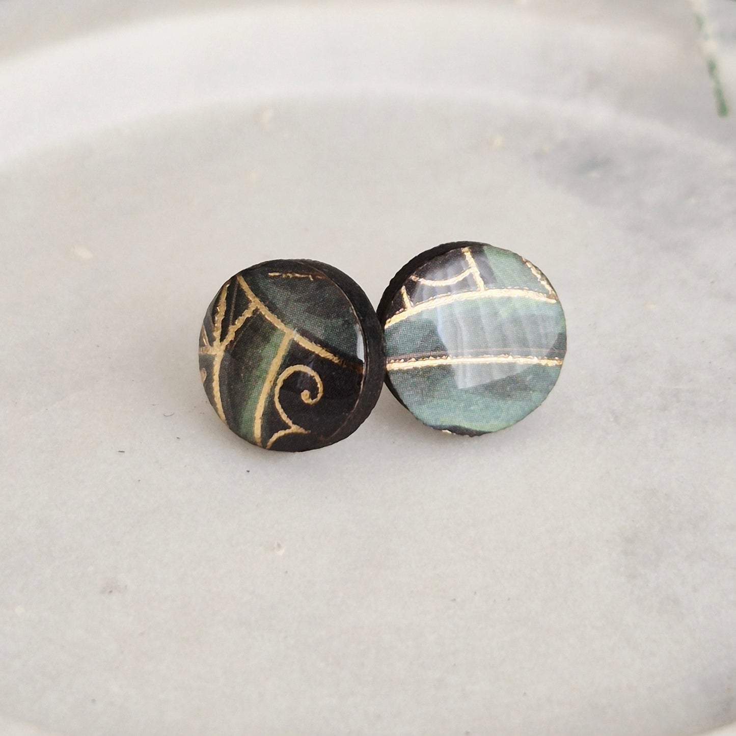 Christmas Swirl Studs