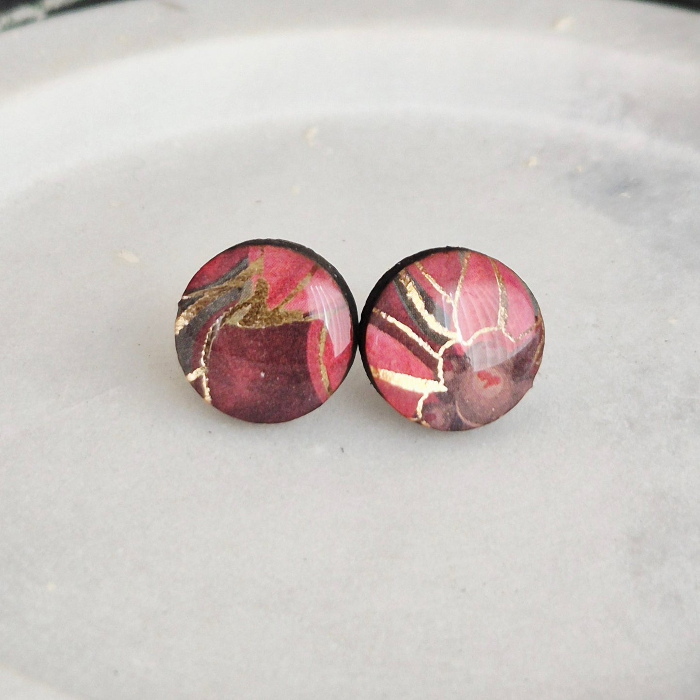 Poinsettia Studs