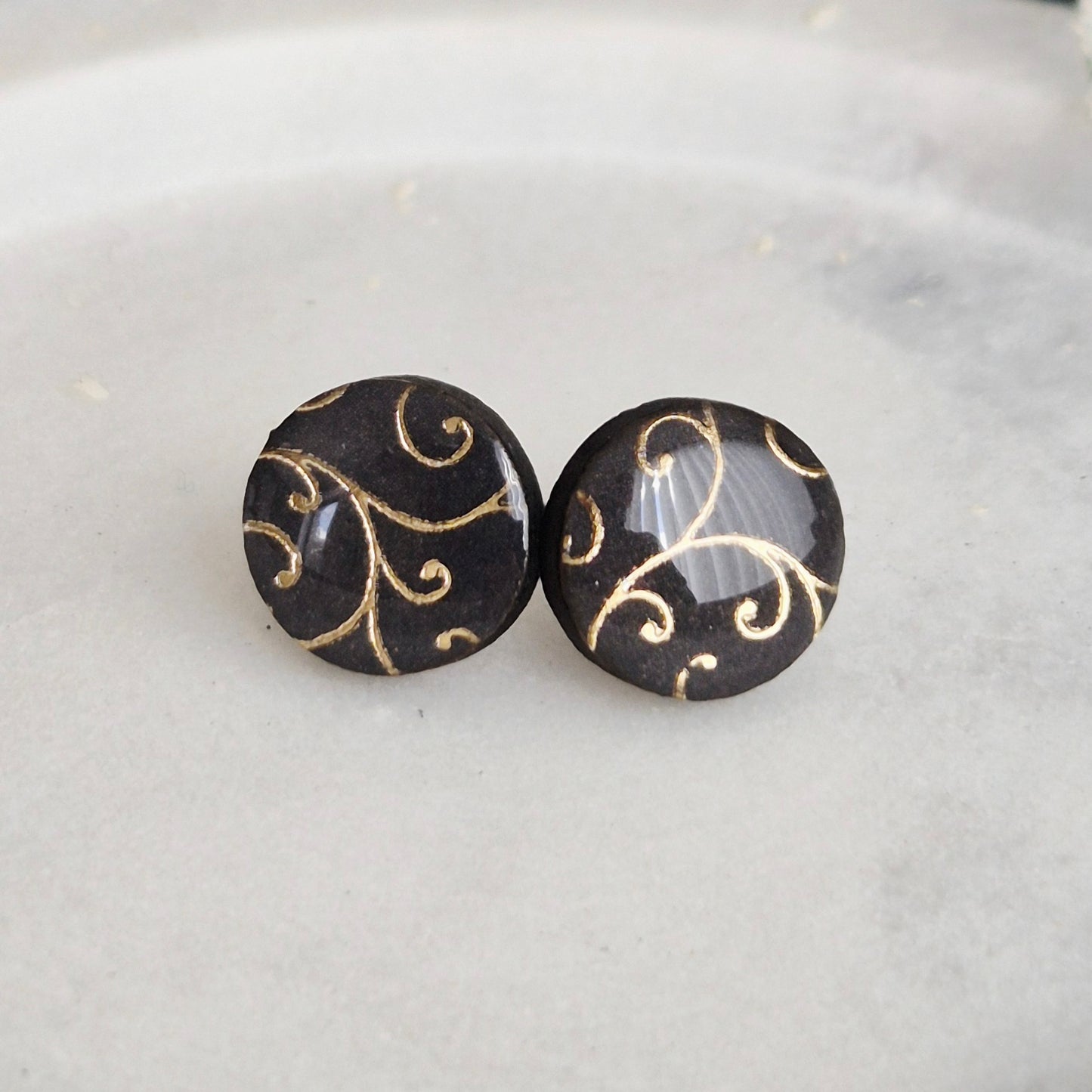 Christmas Swirl Studs