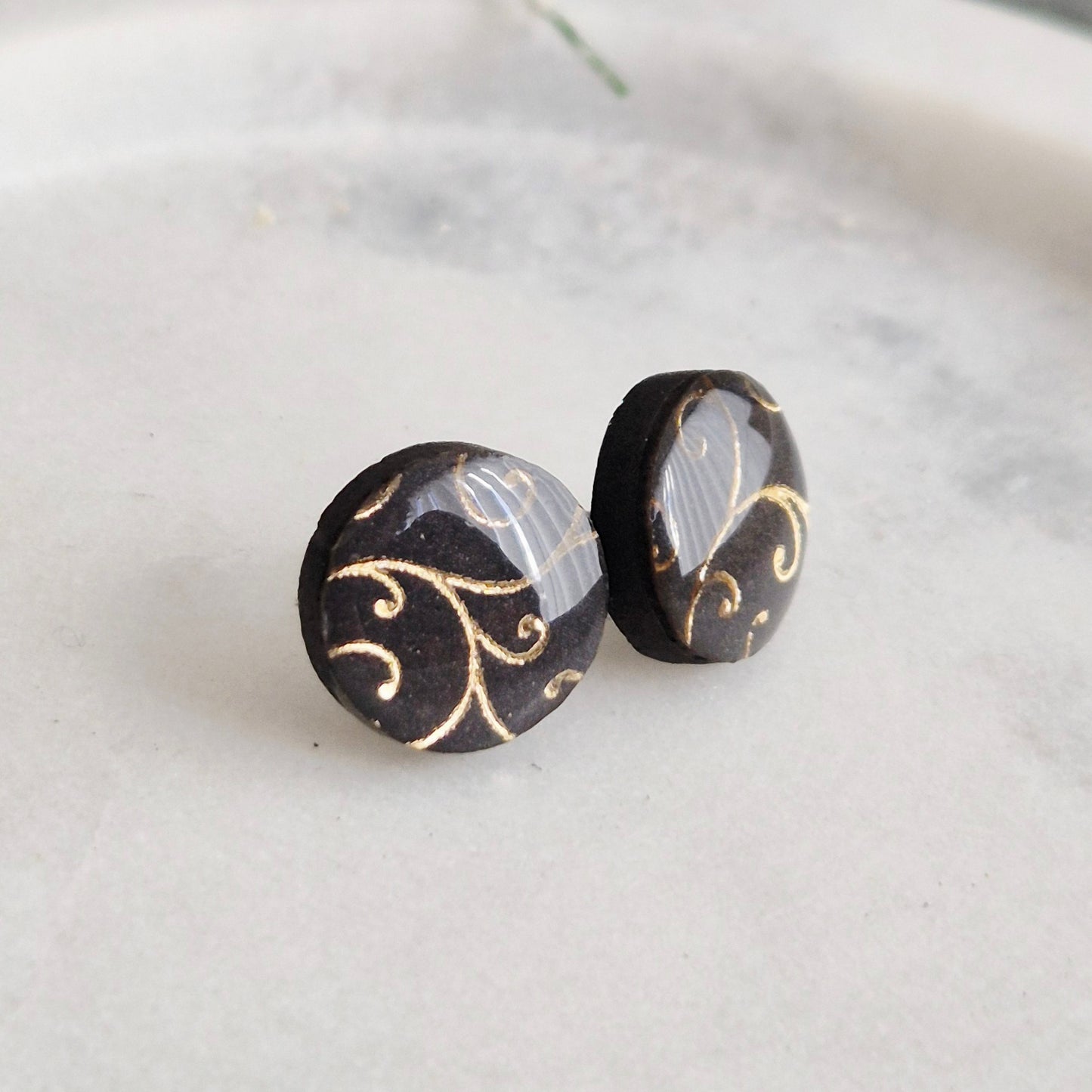 Christmas Swirl Studs