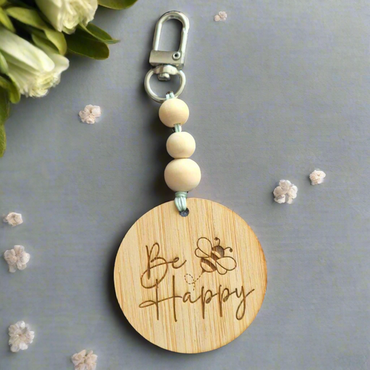 'Be Happy' Bag Charm