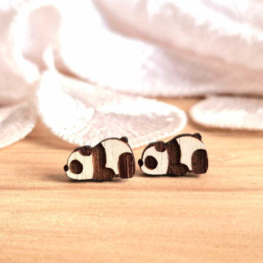 Sleepy Panda Studs