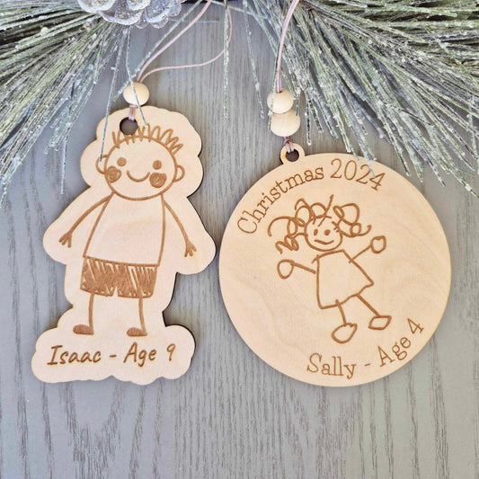 Personalised Your Child's Drawing Ornament