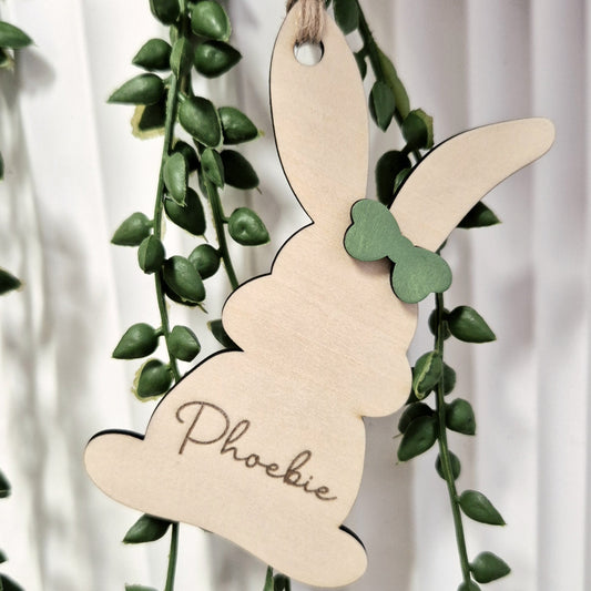 Personalised Bunny Tag (green)