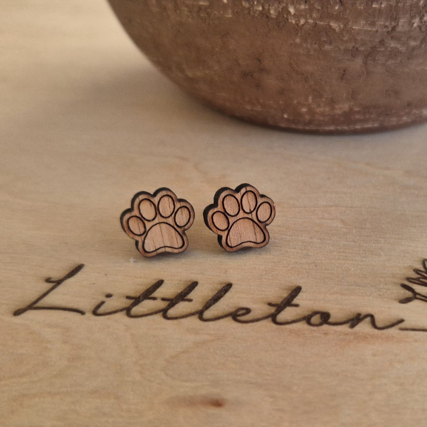 Paw Print Studs