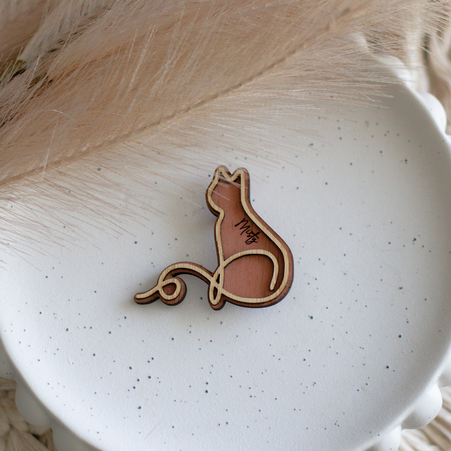 Personalised Cat Brooch