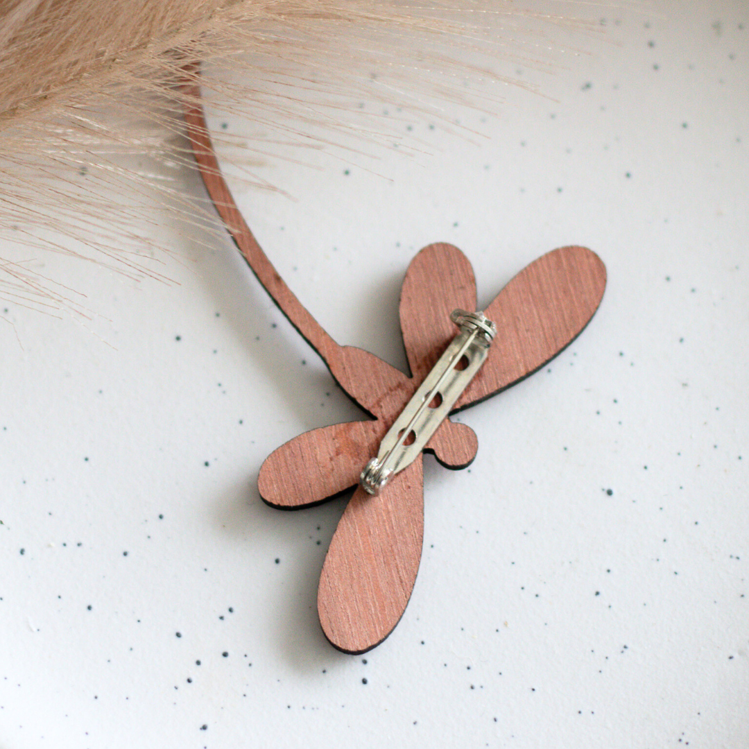 Personalised Dragonfly brooch